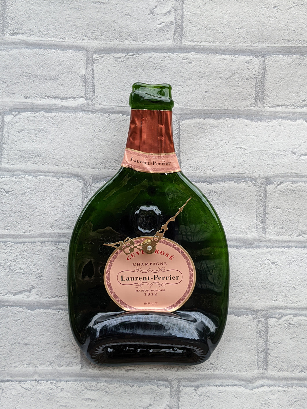 Laurent Perrier rose champagne bottle clock