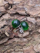 Load image into Gallery viewer, Recycled wine bottle earrings