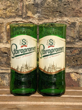 Load image into Gallery viewer, Staropramen beer bottle tumblers (pair)