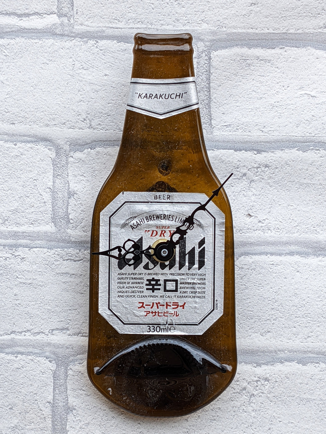 Asahi beer bottle clock