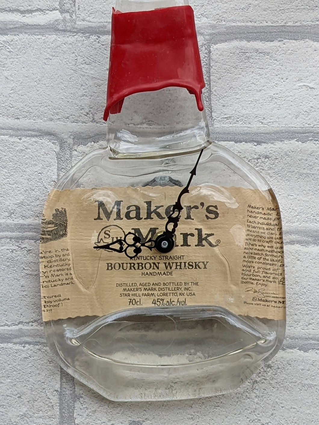 Makers Mark bottle clock
