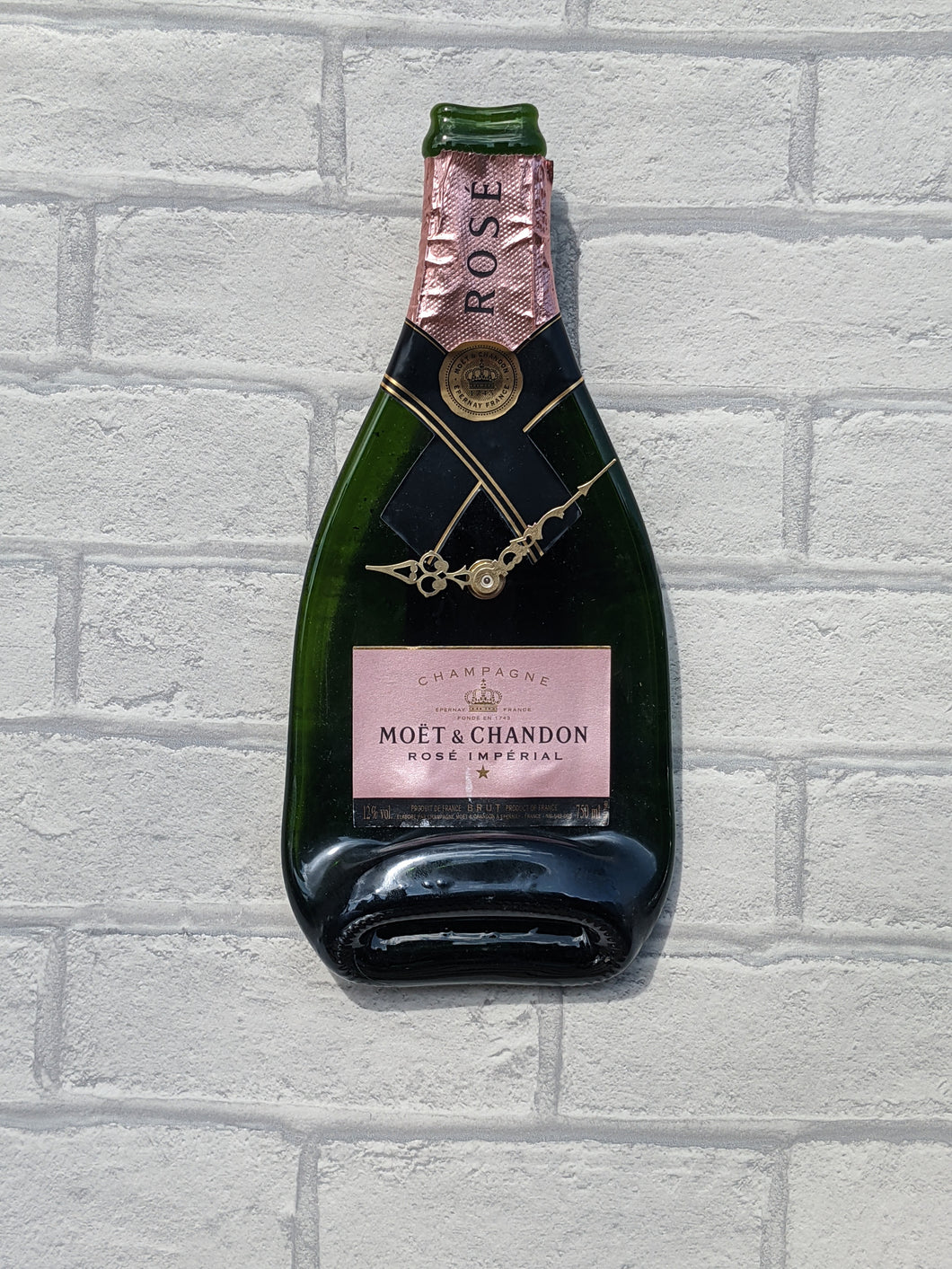 Moet rose champagne bottle clock