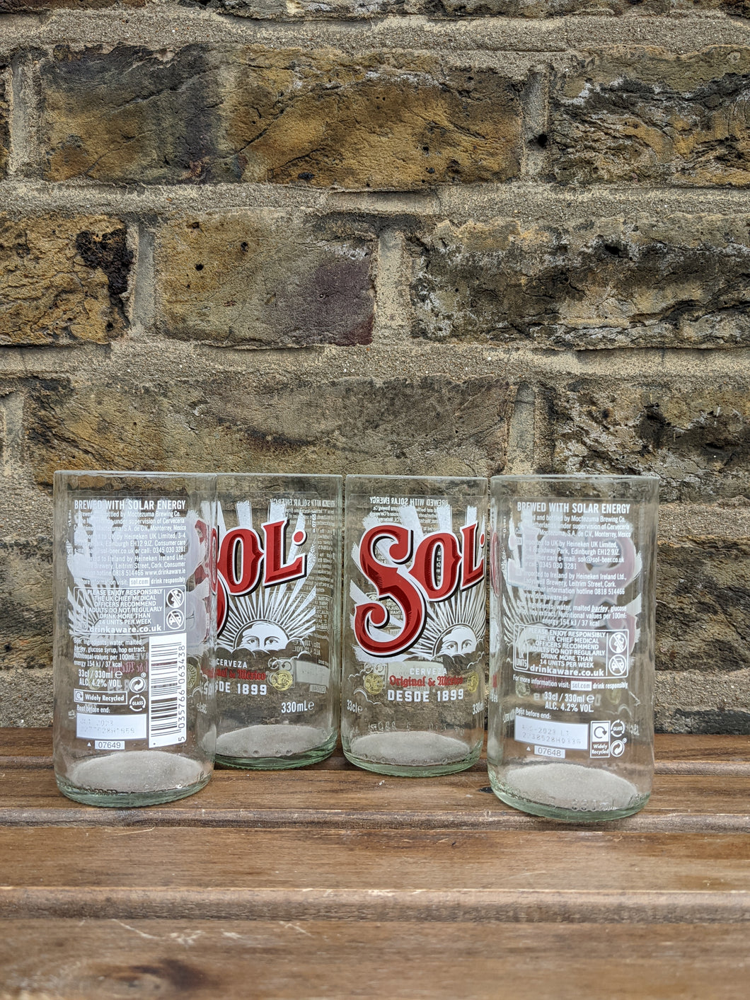 Sol beer bottle tumblers (small)