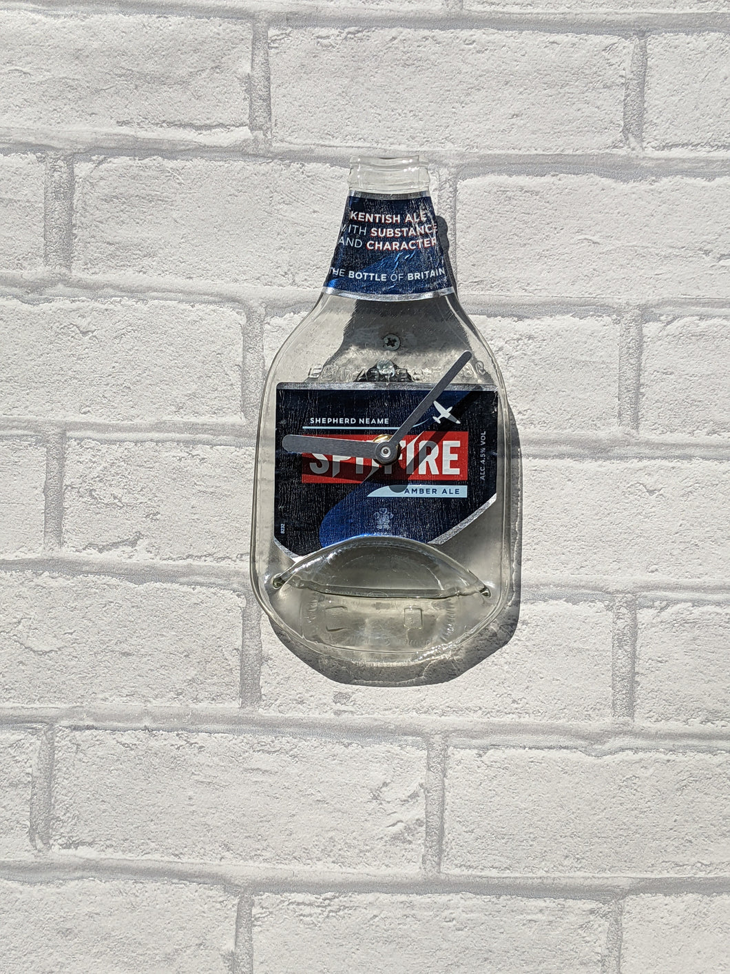 Spitfire beer bottle clock