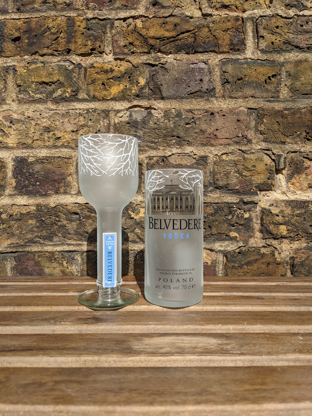 Belvedere vodka bottle glasses