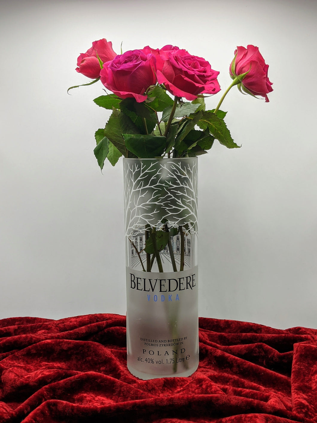 Belvedere vodka bottle vase