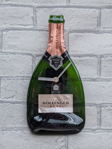 Bollinger Rose champagne bottle clock 