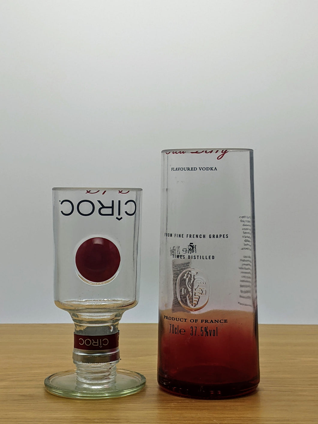 Ciroc vodka bottle glass set