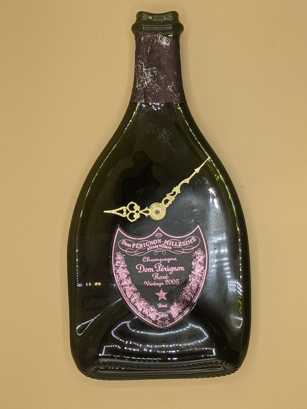 Dom Perignon Rose champagne bottle clock