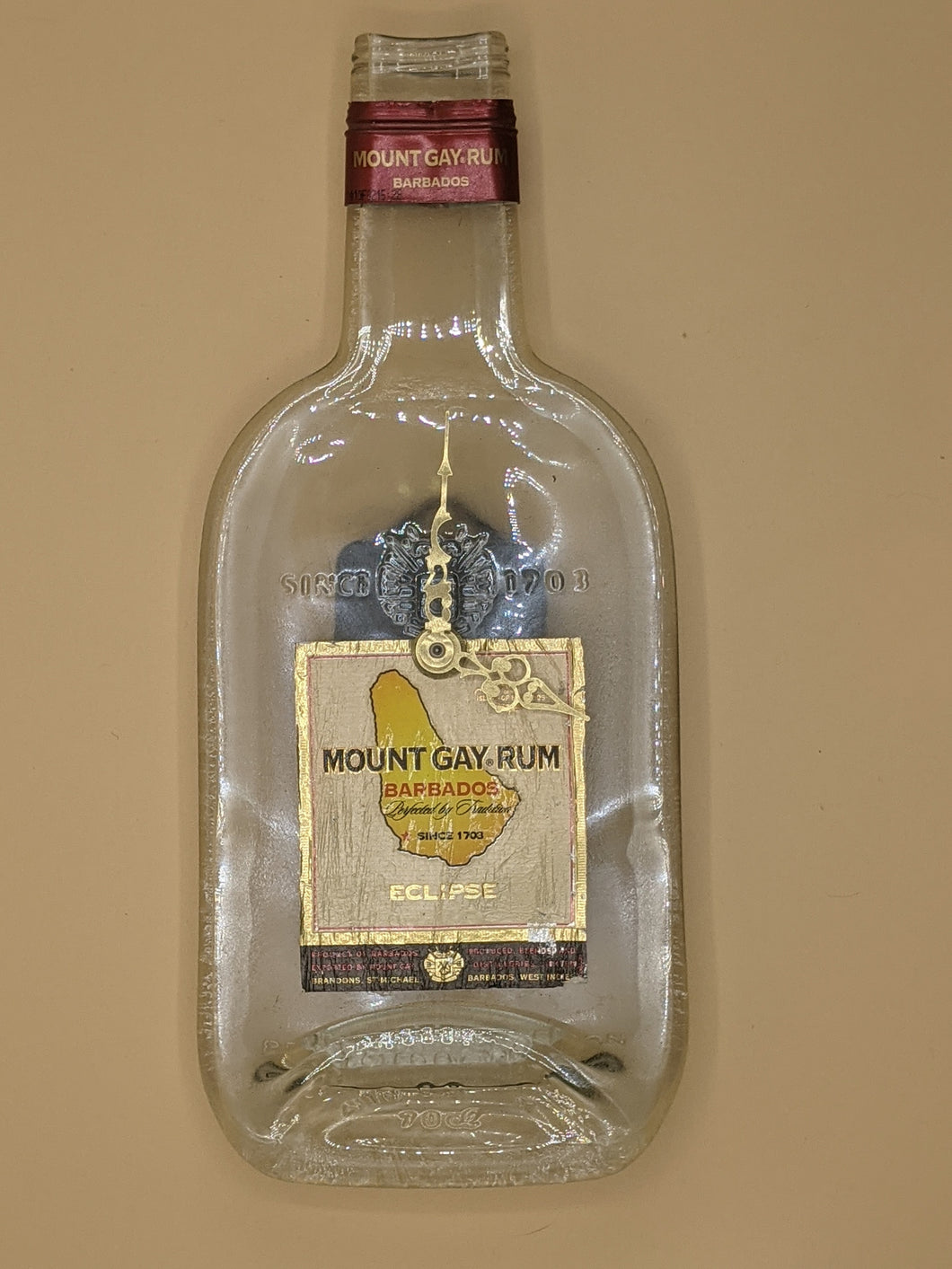 Mout Gay rum bottle clock
