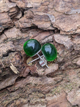 Load image into Gallery viewer, Recycled wine bottle earrings
