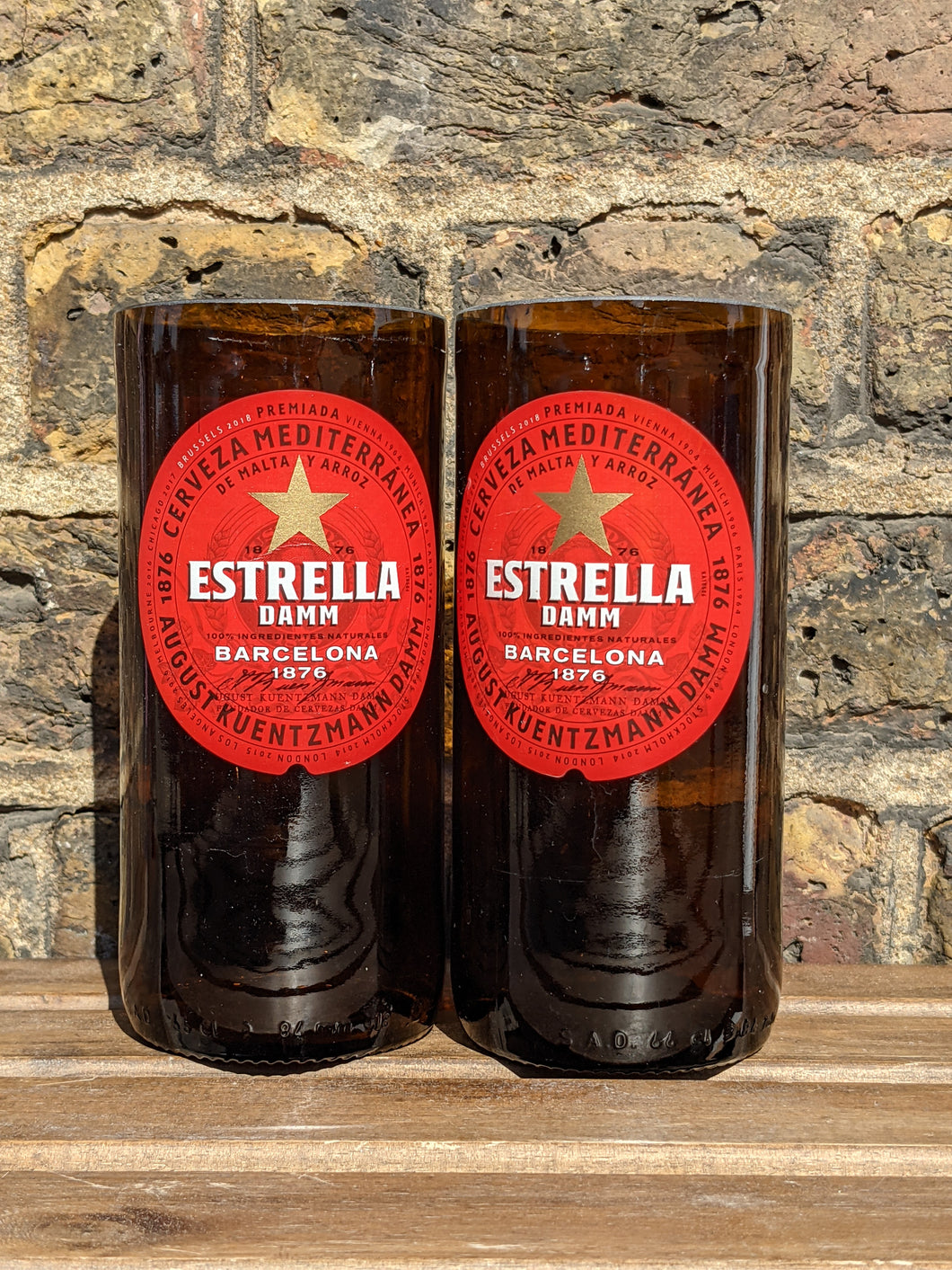 Estrella beer bottle glasses